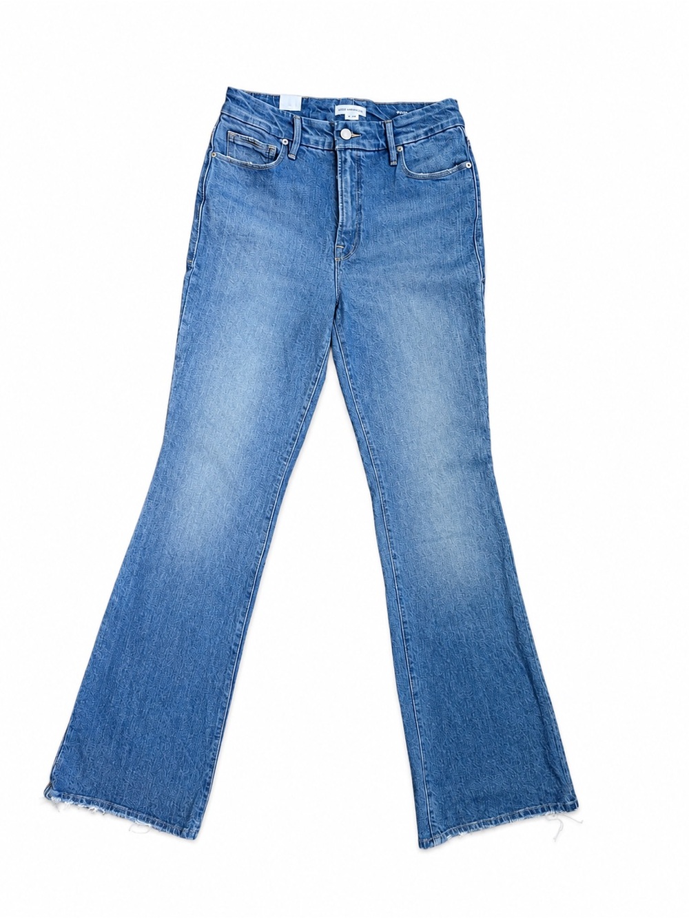 NWT Good American Soft Tech Good Classic Slim Bootcut Jeans 6/28 Indigo627